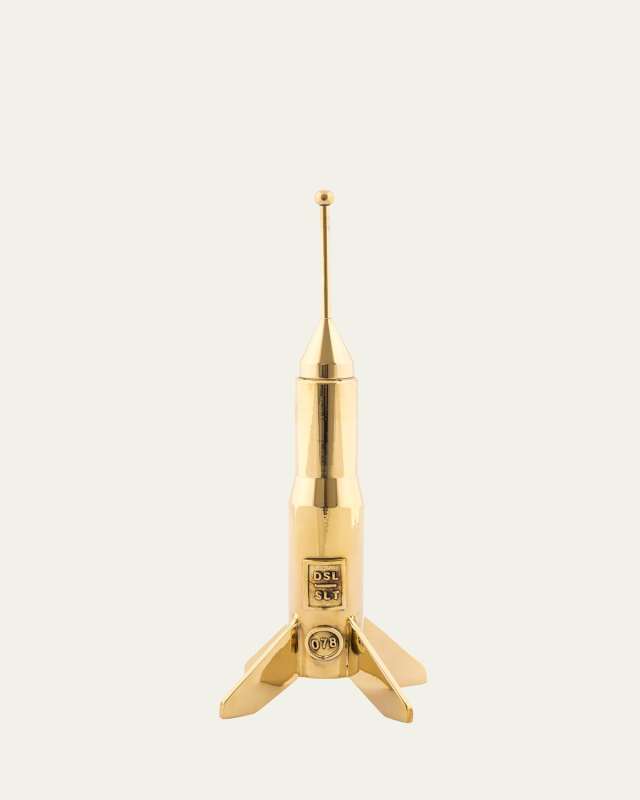 Cosmic Diner Lunar Hard Rocket Candle Holder, 7'